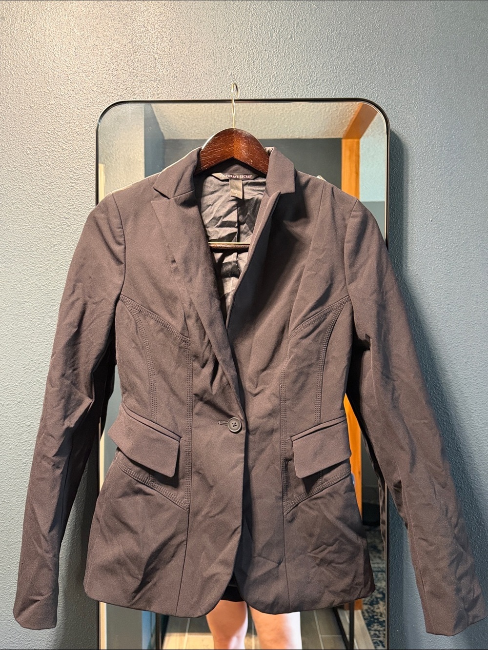 Vintage y2k Victoria's Secret Black Single-Button Tailored Blazer